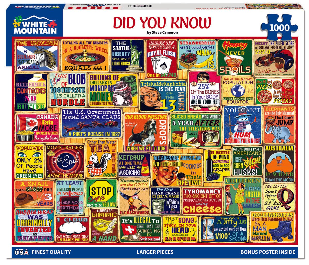 Did You Know (1968pz) - 1000 Piece Jigsaw Puzzle